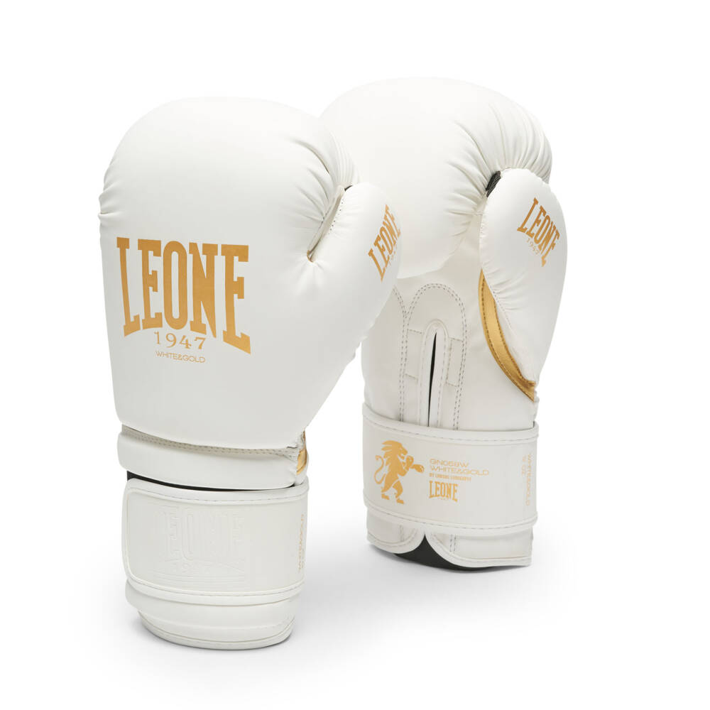 Boxerské rukavice WHITE&GOLD od Leone1947